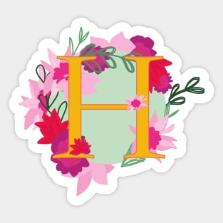 Monogram H, Personalized Initial Sticker